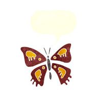 cartoon butterfly with speech bubble N14