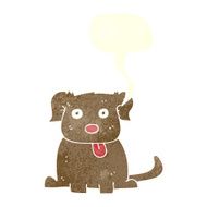 cartoon dog with speech bubble N71
