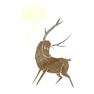 cartoon stag with speech bubble N7