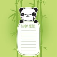 cute cartoon panda on bamboo background N3