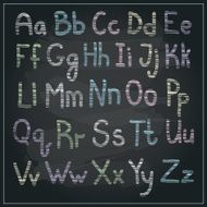Chalk sketched pastel colors alphabet