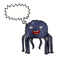 cartoon spider with speech bubble N24