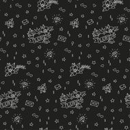 Hand drawn Valentine&#039;s day tattoo pattern