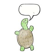 cartoon happy turtle with speech bubble N12