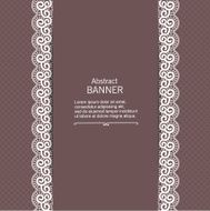 Luxury abstract decorative frame template with lace ribbon N2