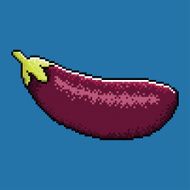 Pixel eggplant