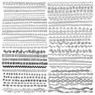 Hand drawn vector line border set and design elements N2