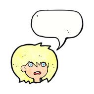 cartoon shocked expression with speech bubble N22