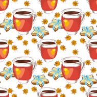 Seamless texture cup of tea