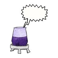 cartoon science experiment with speech bubble N3