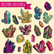 Set of crystals