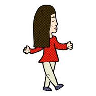 comic cartoon woman shrugging shoulders N151