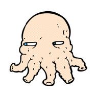 comic cartoon alien face N6