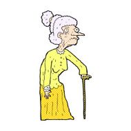 comic cartoon old woman N3