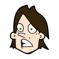 comic cartoon frightened face N3