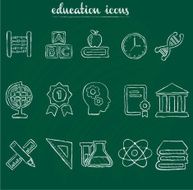 Doodle education icons