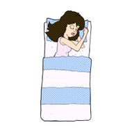 comic cartoon sleeping woman N3