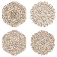 Set of four hand drawn ornaments N9