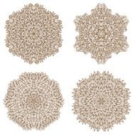 Set of four hand drawn ornaments N10