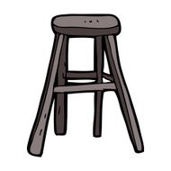 cartoon wooden stool N24