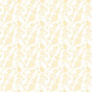 Seamless pattern with outline vintage keys N7