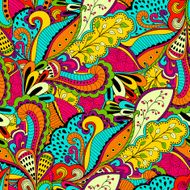 Seamless pattern background with abstract ornaments Hand draw illustration N2