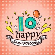 Anniversary sign 10
