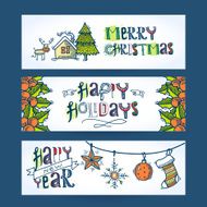 Christmas horizontal banners