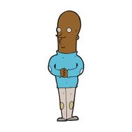 cartoon funny bald man N14
