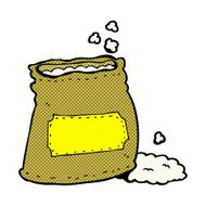 comic cartoon bag of flour N13