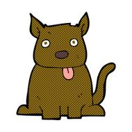 comic cartoon dog sticking out tongue N6