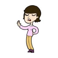 comic cartoon woman ignoring N9