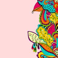 Seamless pattern background with abstract ornaments Hand draw illustration N4