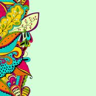 Seamless pattern background with abstract ornaments Hand draw illustration N5