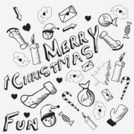 Doodle set for Merry Christmas celebrations N2