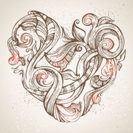 Hand-drawn heart sketch N3