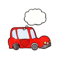 cartoon car with thought bubble N46