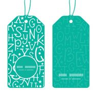 Vector white on green alphabet letters vertical round frame pattern N3
