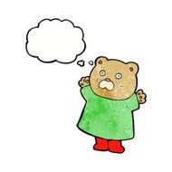 funny cartoon bear with thought bubble N54