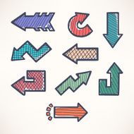 hand-drawn arrows