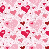 Vector seamless background heart shape N8