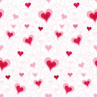 Vector seamless background heart shape N9