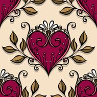 Seamless Pattern with Hearts Valentine&#039;s Day N2