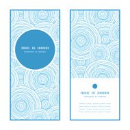 Vector doodle circle water texture vertical round frame pattern invitation N2