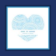 Vector doodle circle water texture heart symbol frame pattern invitation N2