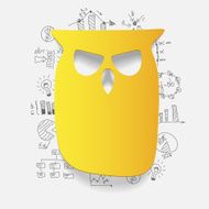 Drawing business formulas owl N23