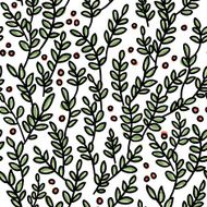 Seamless hand drawn floral pattern N3