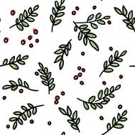 Seamless hand drawn floral pattern N4