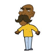 cartoon angry old man N228