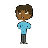 cartoon unhappy man N26